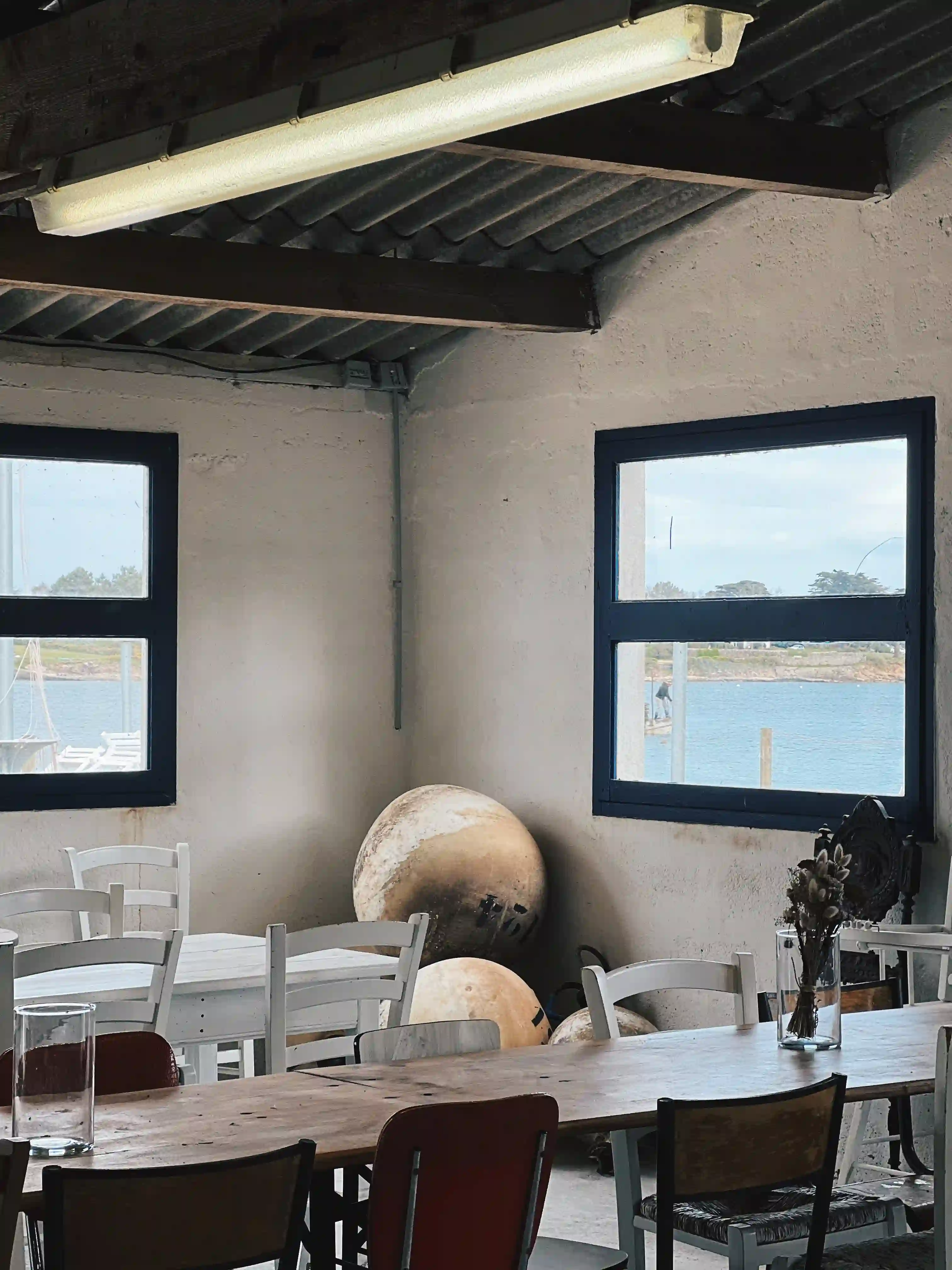 Terrasse La Simone vue rivière Saint-Philibert Golfe du Morbihan